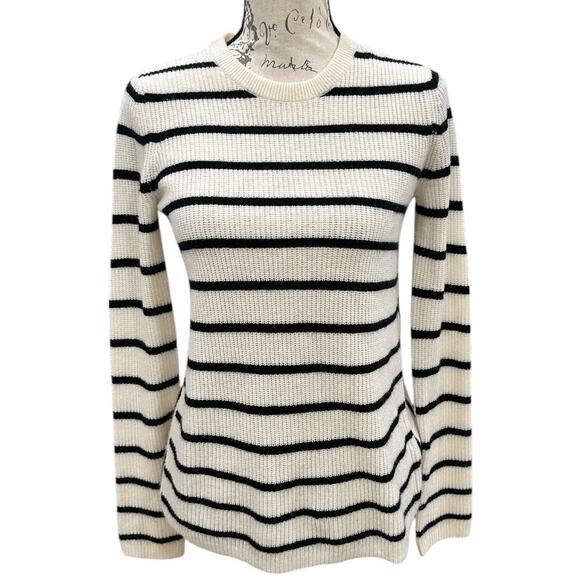 A.L.C. Tula Cashmere Criss Cross Back Striped Sweater - Picture 7 of 7